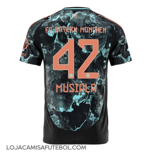 Camisa de Futebol Bayern Munich Jamal Musiala #42 Equipamento Secundário 2024-25 Manga Curta